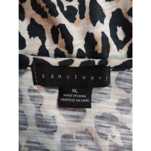 Sanctuary Shirt Ladies Extra Large Cheetah Print Short Sleeve Mob Wife - Picture 5 of 7